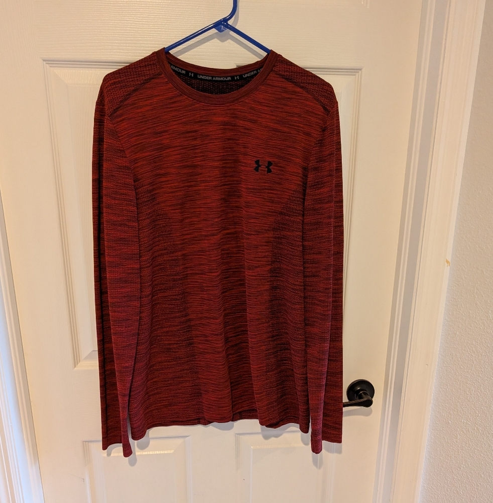 Under Armour Men's Red Long Sleeve Shirt